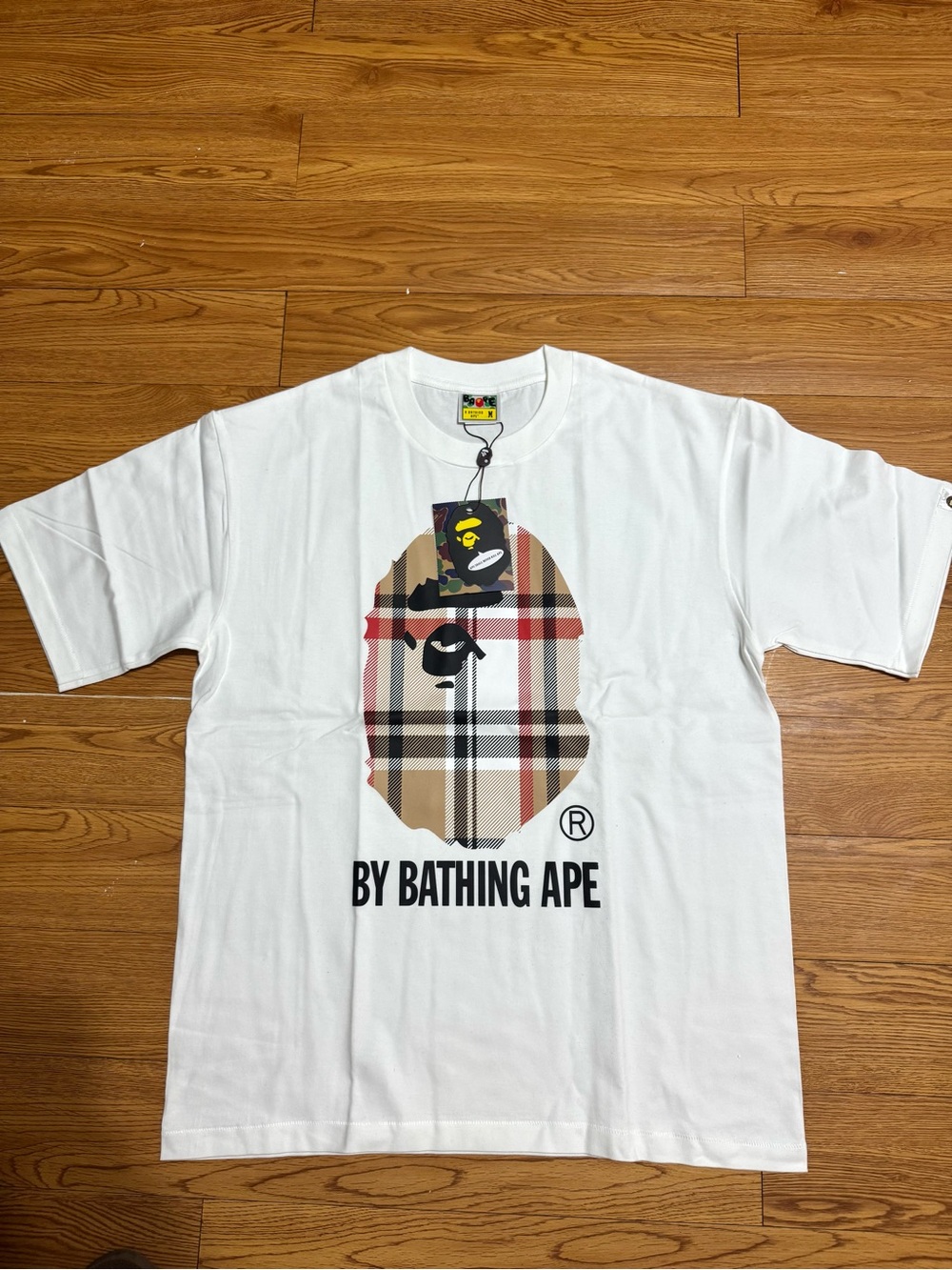 Bape x Burberry White T-Shirt size M #7